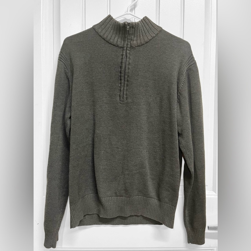 Men’s Kenneth Cole Reaction long sleeve 1/4 zip dark gray sweater